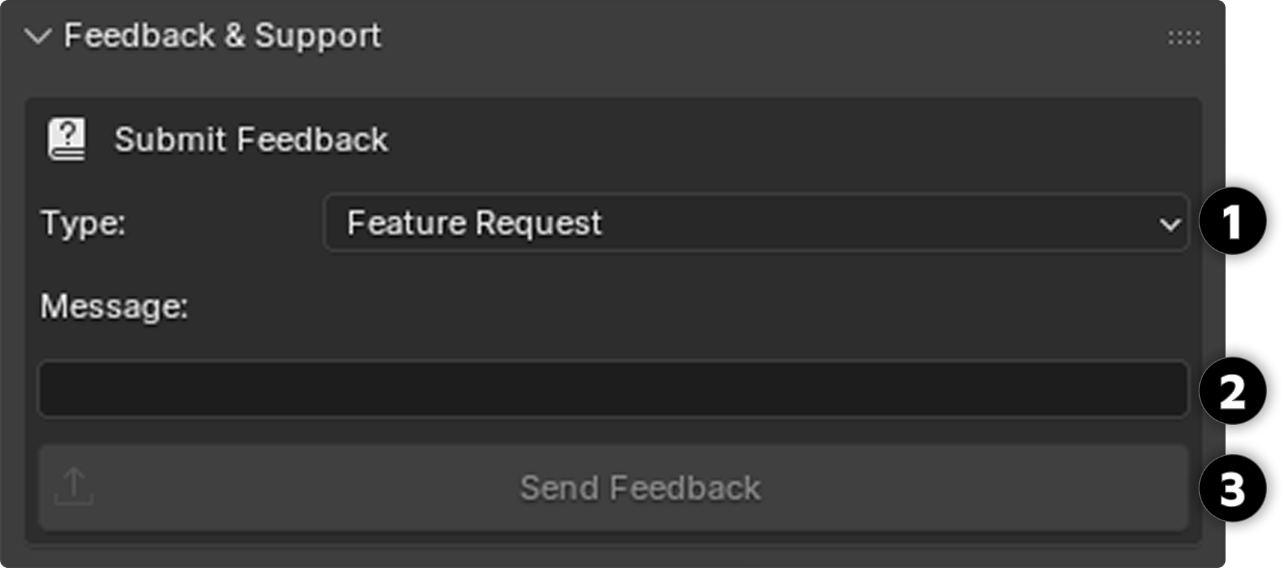 Feedback & Support Panel